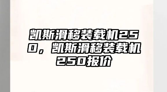 凱斯滑移裝載機(jī)250，凱斯滑移裝載機(jī)250報價