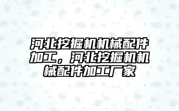 河北挖掘機機械配件加工，河北挖掘機機械配件加工廠家