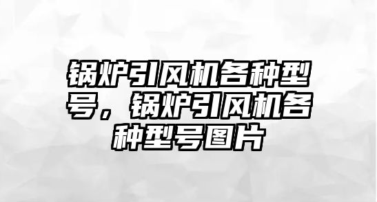 鍋爐引風機各種型號，鍋爐引風機各種型號圖片