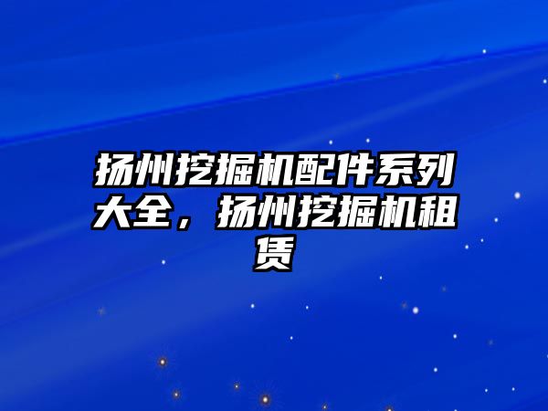 揚州挖掘機配件系列大全，揚州挖掘機租賃