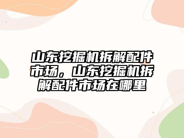 山東挖掘機拆解配件市場，山東挖掘機拆解配件市場在哪里