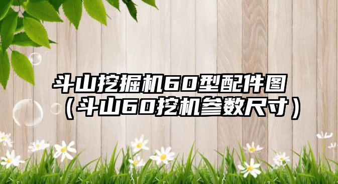 斗山挖掘機60型配件圖（斗山60挖機參數尺寸）