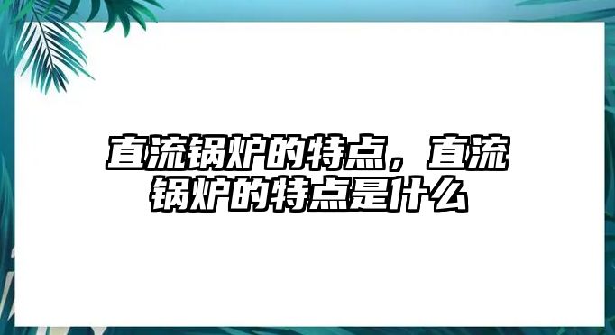 直流鍋爐的特點，直流鍋爐的特點是什么