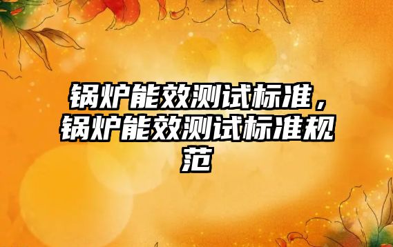 鍋爐能效測試標準，鍋爐能效測試標準規(guī)范