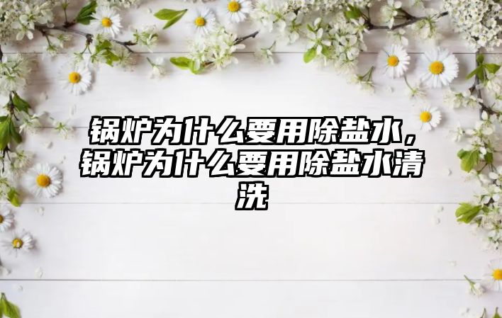 鍋爐為什么要用除鹽水，鍋爐為什么要用除鹽水清洗