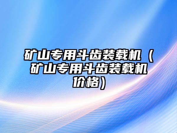 礦山專用斗齒裝載機(jī)（礦山專用斗齒裝載機(jī)價(jià)格）