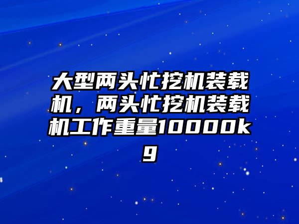 大型兩頭忙挖機裝載機，兩頭忙挖機裝載機工作重量10000kg