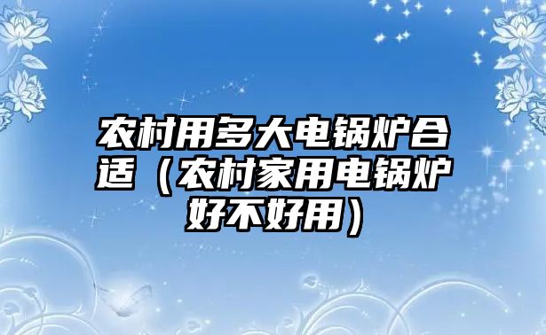 農村用多大電鍋爐合適（農村家用電鍋爐好不好用）