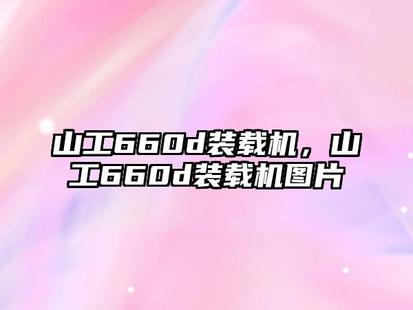 山工660d裝載機，山工660d裝載機圖片