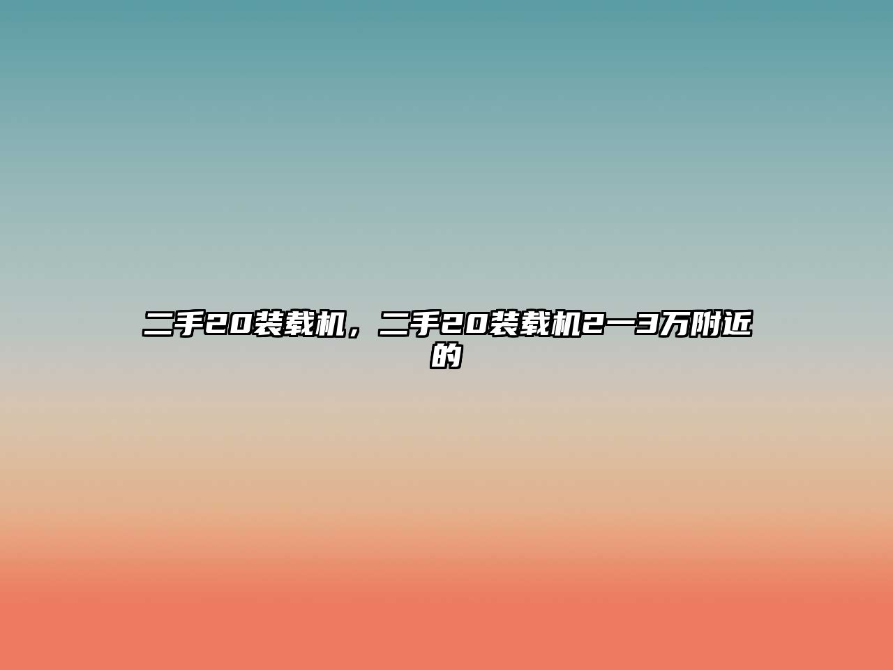 二手20裝載機，二手20裝載機2一3萬附近的