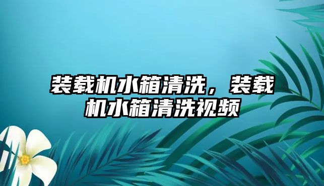 裝載機水箱清洗，裝載機水箱清洗視頻