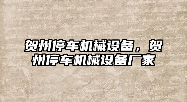 賀州停車機(jī)械設(shè)備，賀州停車機(jī)械設(shè)備廠家