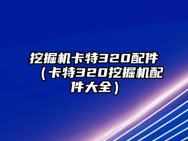 挖掘機卡特320配件（卡特320挖掘機配件大全）