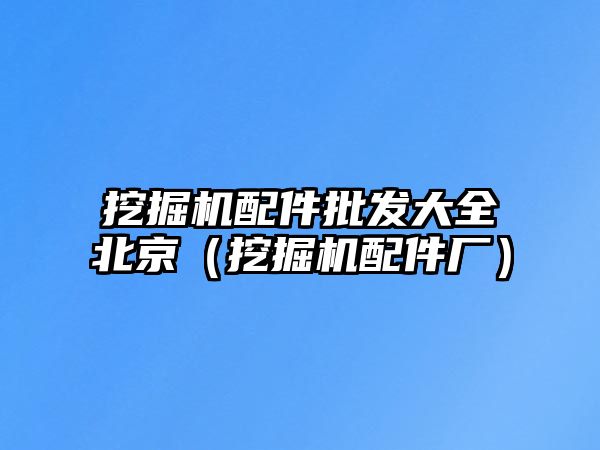 挖掘機配件批發大全北京（挖掘機配件廠）