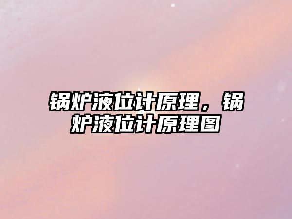 鍋爐液位計原理，鍋爐液位計原理圖