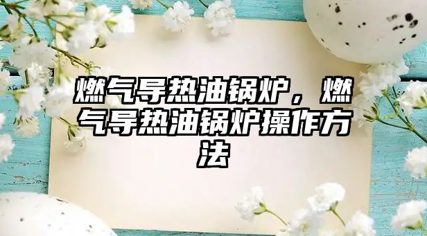 燃氣導(dǎo)熱油鍋爐，燃氣導(dǎo)熱油鍋爐操作方法