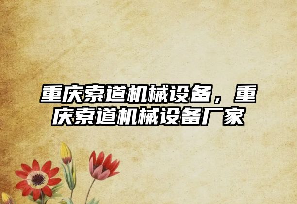 重慶索道機械設備，重慶索道機械設備廠家