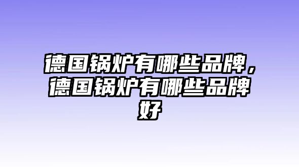 德國鍋爐有哪些品牌，德國鍋爐有哪些品牌好