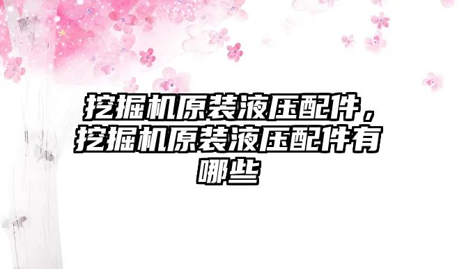 挖掘機原裝液壓配件，挖掘機原裝液壓配件有哪些