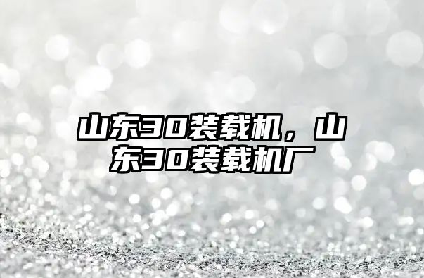 山東30裝載機(jī)，山東30裝載機(jī)廠