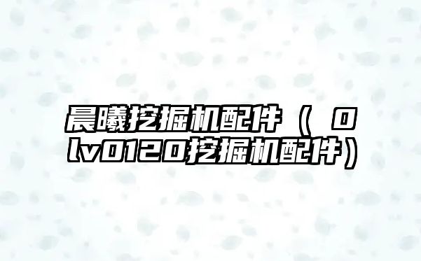 晨曦挖掘機配件（ⅴ0lv0120挖掘機配件）