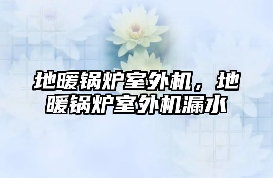 地暖鍋爐室外機，地暖鍋爐室外機漏水