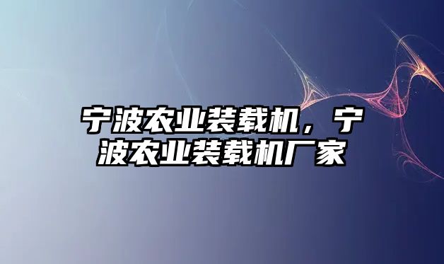 寧波農(nóng)業(yè)裝載機(jī)，寧波農(nóng)業(yè)裝載機(jī)廠家