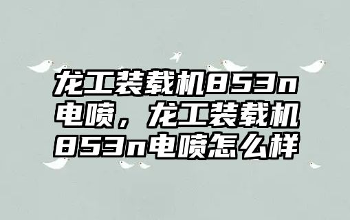 龍工裝載機853n電噴，龍工裝載機853n電噴怎么樣