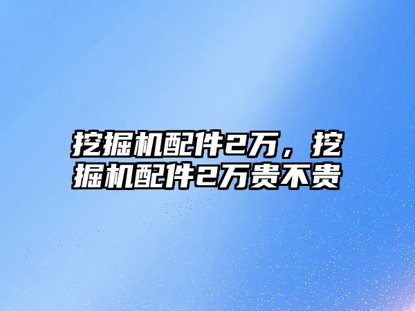 挖掘機配件2萬，挖掘機配件2萬貴不貴