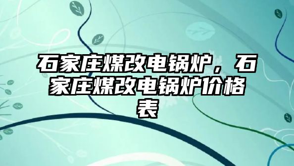 石家莊煤改電鍋爐，石家莊煤改電鍋爐價(jià)格表