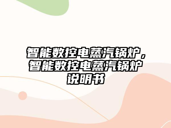 智能數控電蒸汽鍋爐，智能數控電蒸汽鍋爐說明書