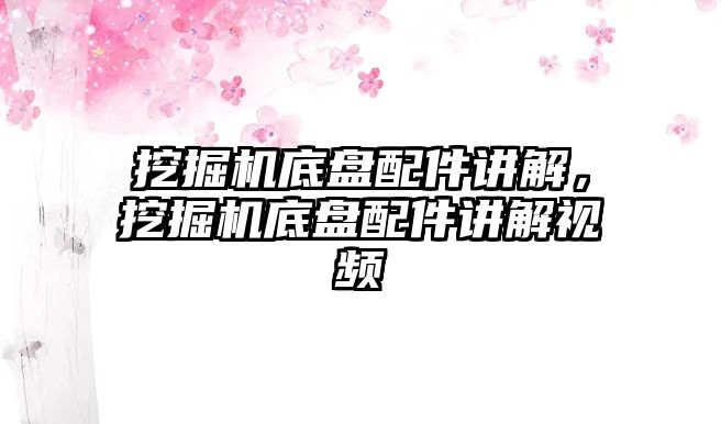 挖掘機底盤配件講解，挖掘機底盤配件講解視頻