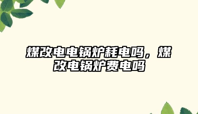 煤改電電鍋爐耗電嗎，煤改電鍋爐費電嗎