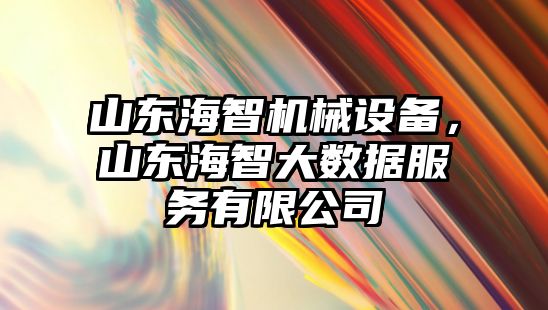 山東海智機械設備，山東海智大數據服務有限公司