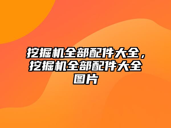 挖掘機全部配件大全，挖掘機全部配件大全圖片