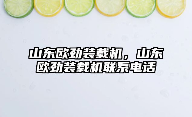 山東歐勁裝載機(jī)，山東歐勁裝載機(jī)聯(lián)系電話