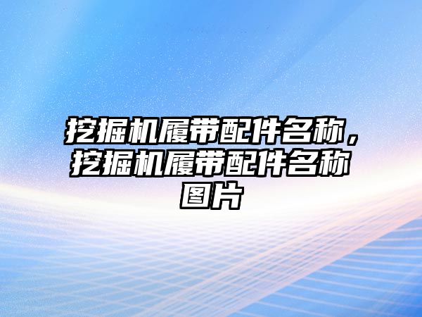 挖掘機履帶配件名稱，挖掘機履帶配件名稱圖片