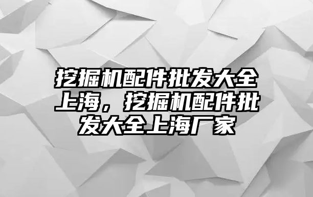 挖掘機配件批發(fā)大全上海，挖掘機配件批發(fā)大全上海廠家