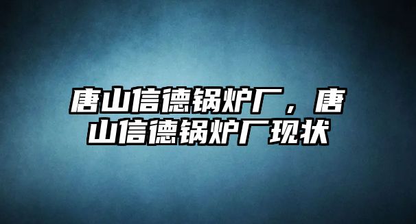 唐山信德鍋爐廠，唐山信德鍋爐廠現狀