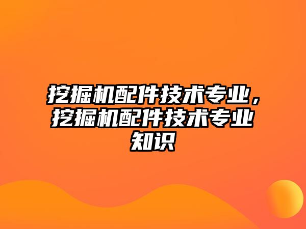 挖掘機配件技術(shù)專業(yè)，挖掘機配件技術(shù)專業(yè)知識