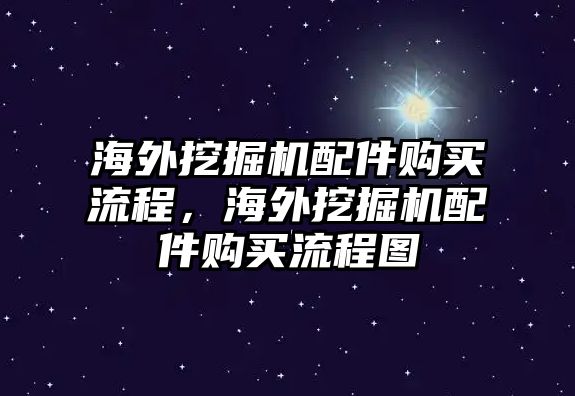 海外挖掘機配件購買流程，海外挖掘機配件購買流程圖