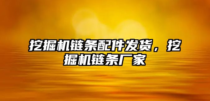 挖掘機鏈條配件發貨，挖掘機鏈條廠家