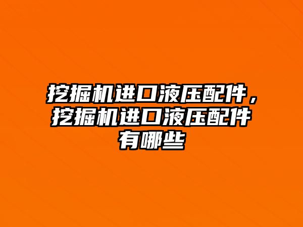 挖掘機進口液壓配件，挖掘機進口液壓配件有哪些