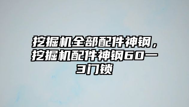 挖掘機(jī)全部配件神鋼，挖掘機(jī)配件神鋼60一3門鎖