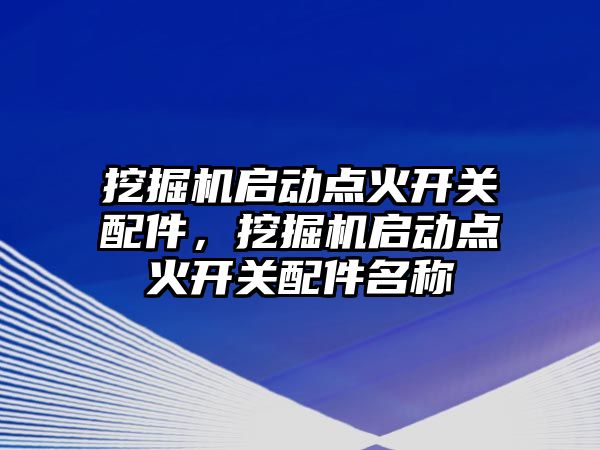 挖掘機啟動點火開關配件，挖掘機啟動點火開關配件名稱