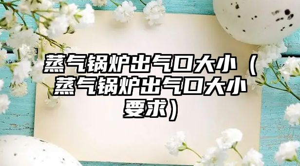 蒸氣鍋爐出氣口大?。ㄕ魵忮仩t出氣口大小要求）