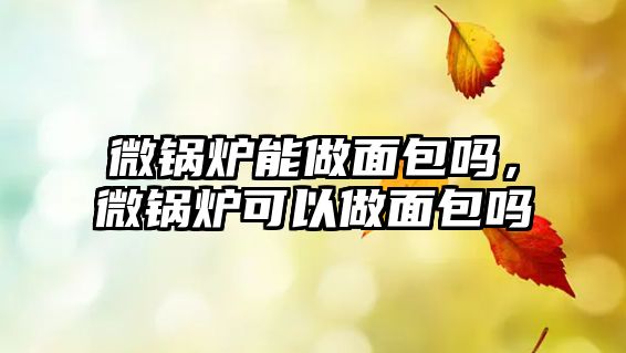 微鍋爐能做面包嗎，微鍋爐可以做面包嗎