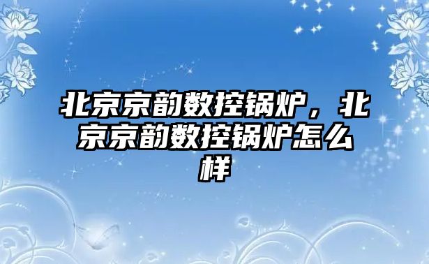 北京京韻數控鍋爐，北京京韻數控鍋爐怎么樣