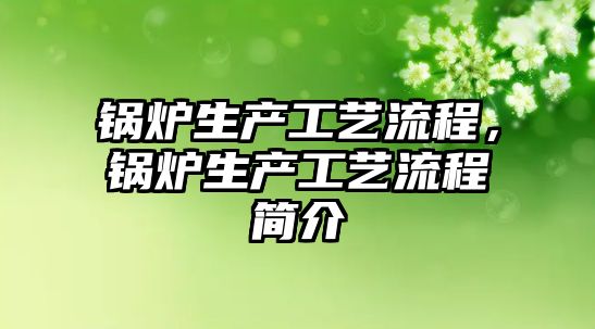 鍋爐生產工藝流程，鍋爐生產工藝流程簡介