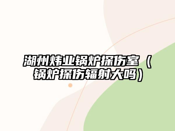 湖州煒業鍋爐探傷室（鍋爐探傷輻射大嗎）